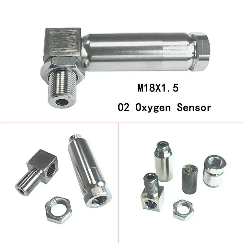 Jiax Universal Catted 90 stupňov O2 kyslíkový senzor uhlové predlžovacie interval Spacer 02 Extension M18x1.5 konektor