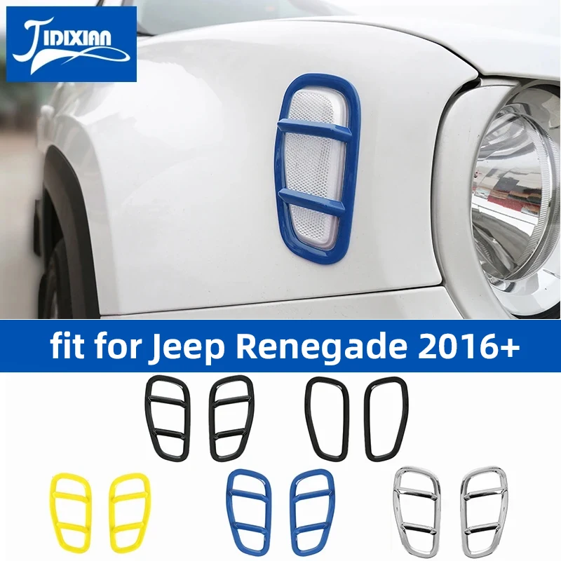 Jidixian Car Front Side Fender Light Light Decoration Cover pre Jeep Renegade 2016 2017 2018 2019 2020 2021 2022 2023 2024 hore