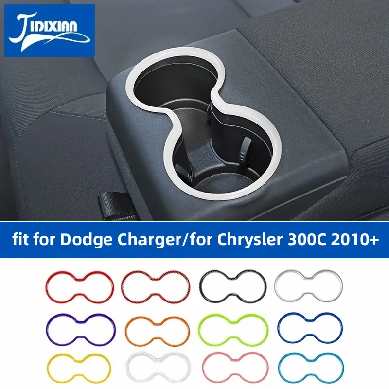 Jidixian Car zadná lakťová lakťová lakťová škatuľka držiak na dekoráciu pre Dodge Charger pre Chrysler 300C 2010 Up Interiérové ​​doplnky