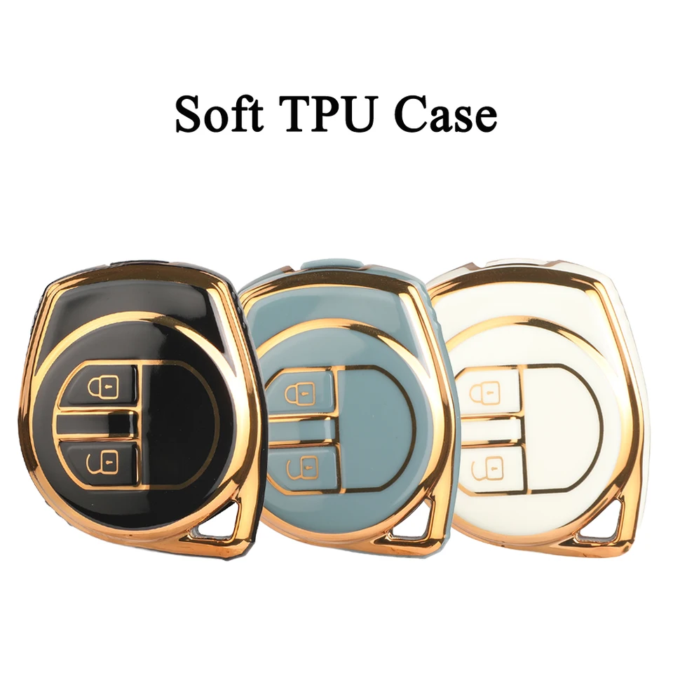 Jingyuqin 2 tlačidlá Soft TPU CAR DISTATE Kľúčový prípad FOB pre Suzuki Swift Grand Liana SX4 Vitara Amagatarai Jimny Alto Ignis