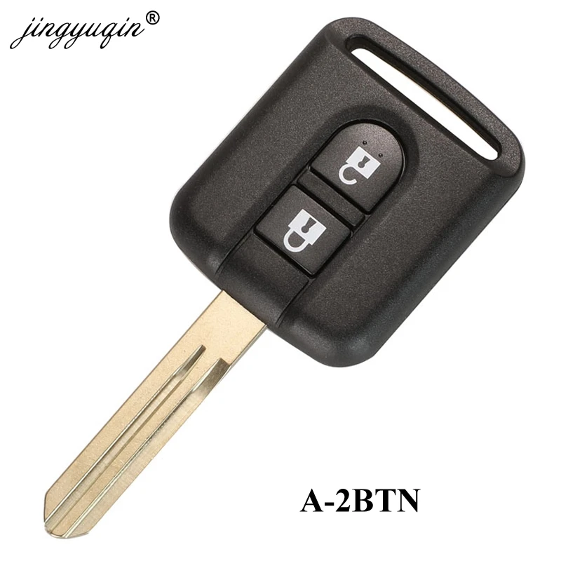 Jingyuqin 2 tlačidlá vzdialené autá Key Shell pre Nissan Qashqai Navara Micra NV200 Patrol Y61 Micra 350Z Pathfinder Key Case FOB