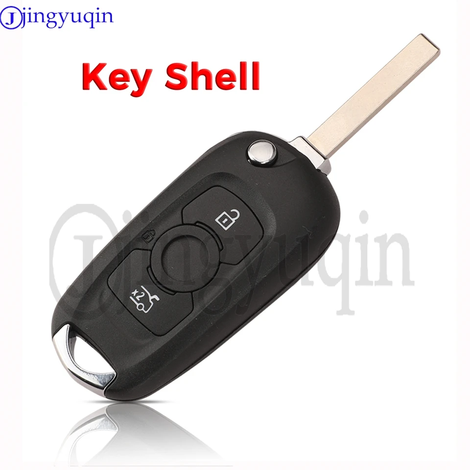 Jingyuqin 3Buttons Flip Flip Skladacie diaľkové vozidlo na kľúče vozidla FOB FOB pre Opel Astra K Buick Verano Regal Excelle GT XT Lacrosse