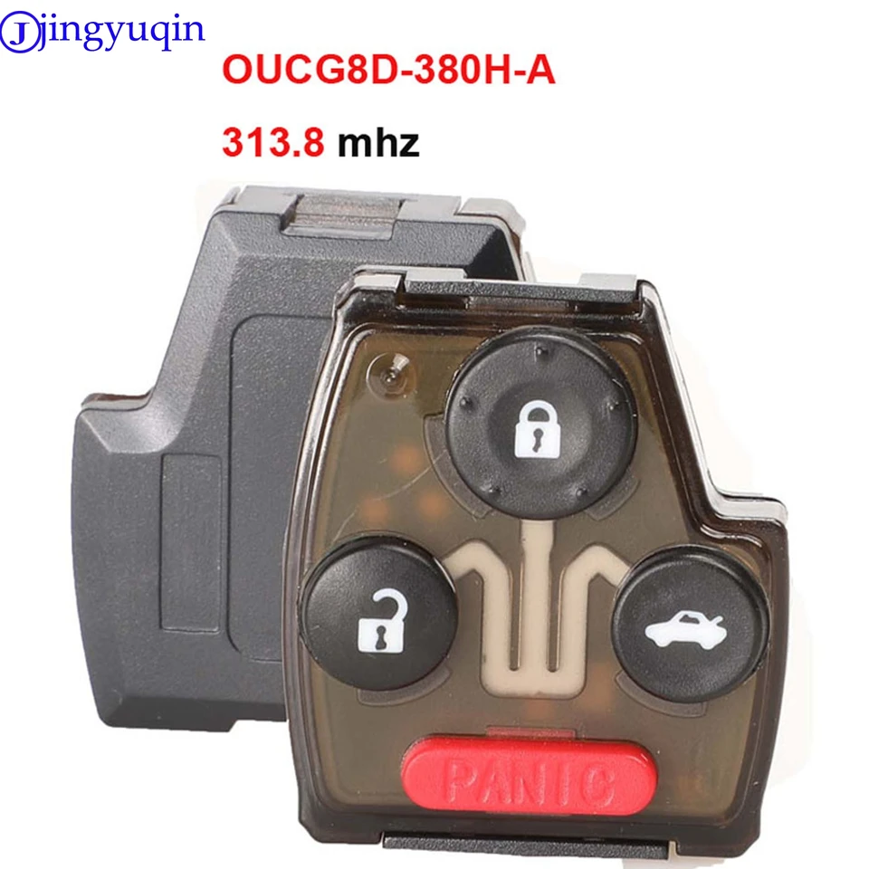 Jingyuqin 4Buttons 313,8 MHz CAR REMOTHLESS KLYTY KEY FOB FOB pre HONDA ACCOND 2003 2005 2006 2006 2007