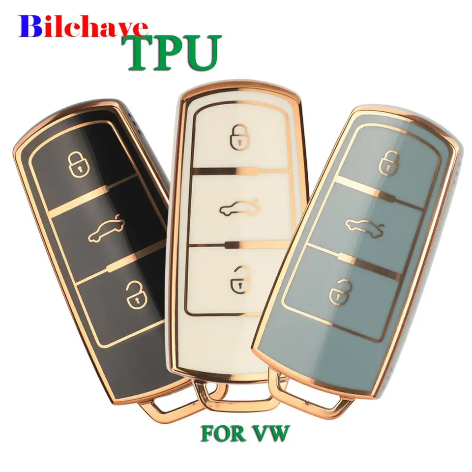 Jingyuqin pre VW/Volkswagen CC Passat B6 B7 Passat 3C CC MaoGotan R36 B5 B7L Automatické príslušenstvo TPU TPU Kľúčový kryt TPU