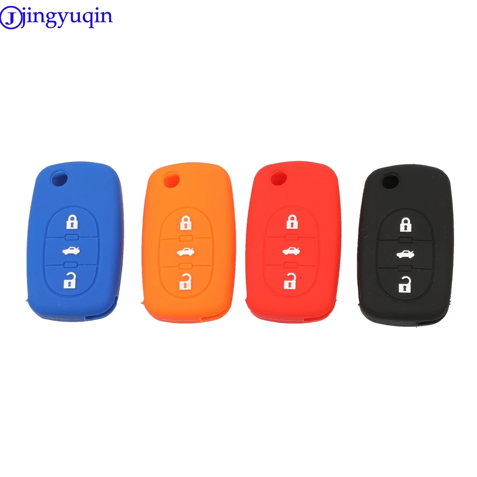 Jingyuqin Silikone 3 Tlačidlá Flip Skladacie skladacie diaľkové vozidlo FOB Case Cover pre Audi A2 A3 A4 A6 A8
