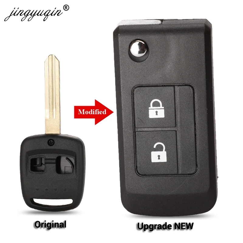 Jingyuqin upgrade 2 tlačidlá vzdialené kľúče FOB Fit Fit for Subaru Forester Legacy Impreza Outback Case