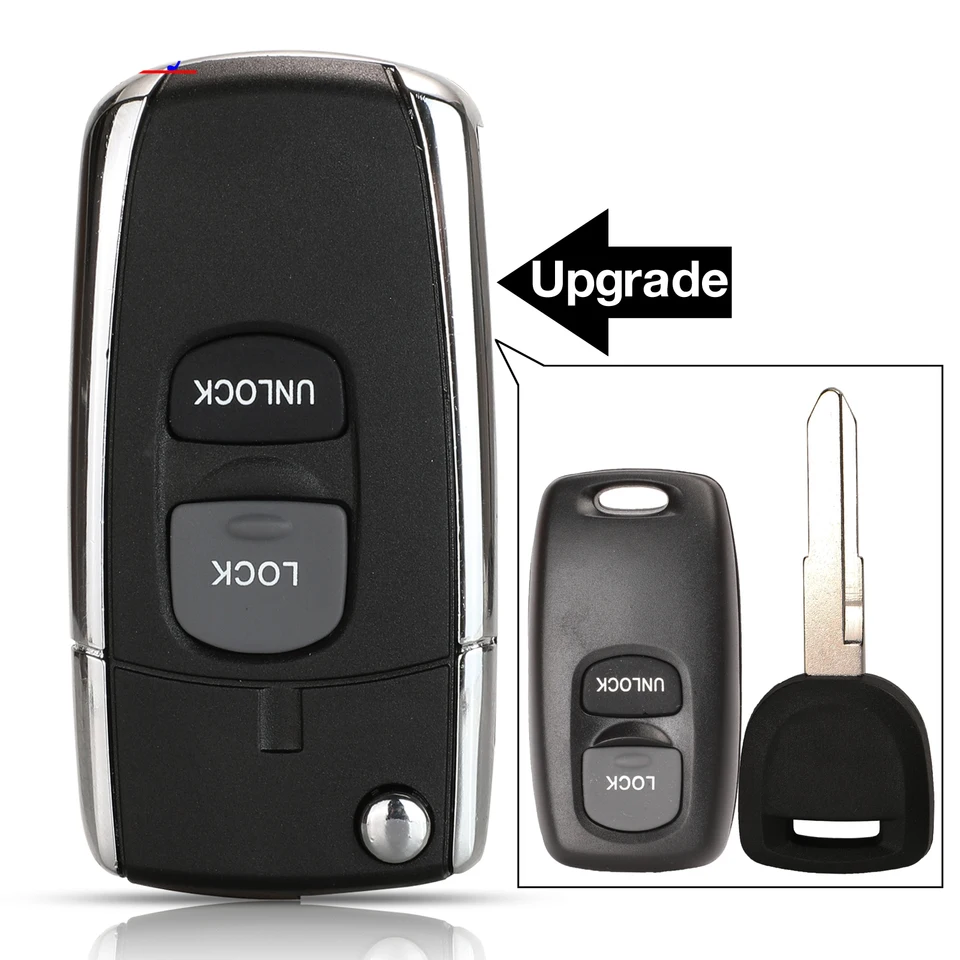 Jingyuqin Upgrade Modifikované skladacie sklopné kľúče kľúča kľúča pre Mazda 2 3 6 626 323 Planl Blade Key Výmena krytu puzdro FOB