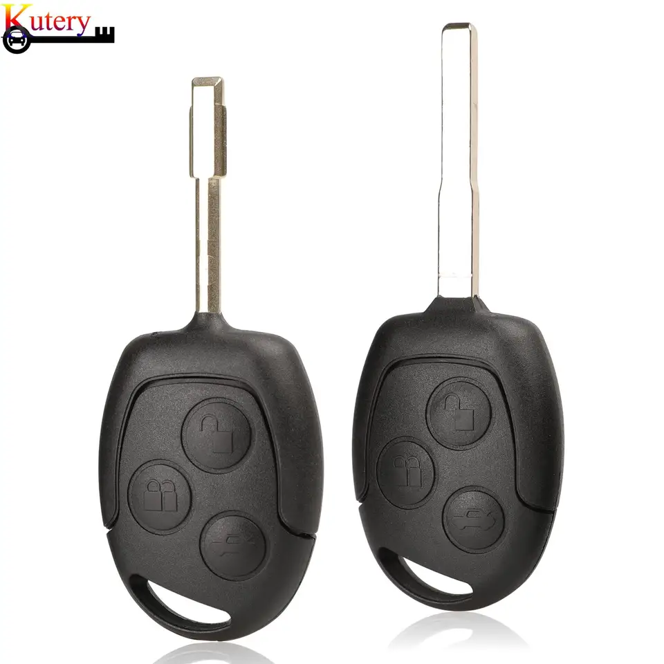 Jingyuqin vzdialený vozík s diaľkovým automobilom pre Ford Focus Fiesta Fusion C-Max Mondeo Galaxy C-Max S-Max 3Buttons Cover s čepeľou FO21/HU101