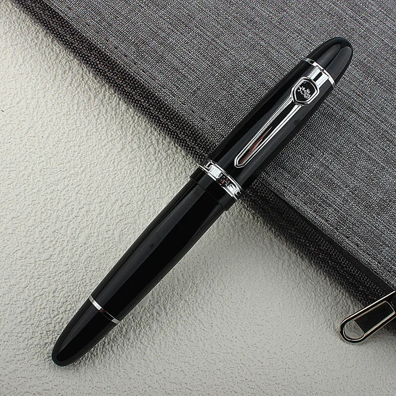 Jinhao 159 Vysoko kvalitný rollerový guľôčkový perá meď natáčanie Striebro/klip kovový kovový guľôčkový pero