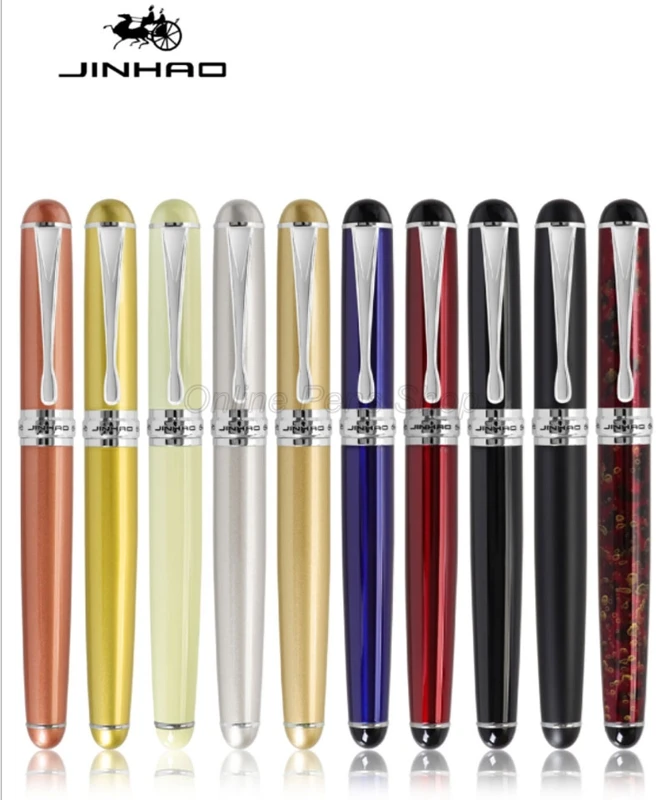Jinhao 750 Metal Barrel Strieborný orezanie Roller Ball Pen Pergilble Profily Office Kancelárske potreby písanie príslušenstva