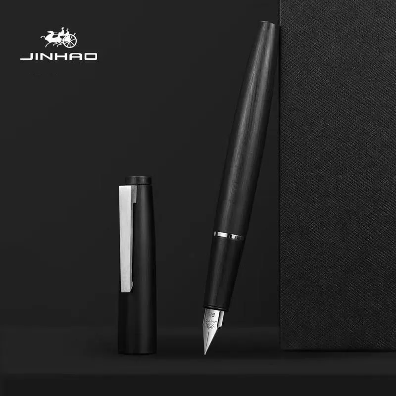 Jinhao 80 Black Fountain Pen Fiber Extra Fine Fine 0,38 mm atramentové pero na písanie zlatých klipových školských kancelárskych dodávok kancelárske potreby