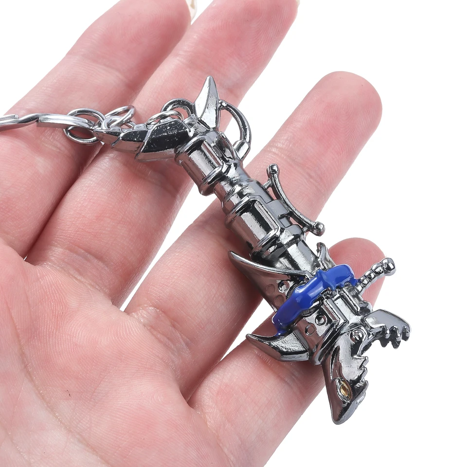 Jinx Keychain Cartoon League of Legends Cannon Prívesok Kľúčový reťazec pre ženy Klávesové šperky