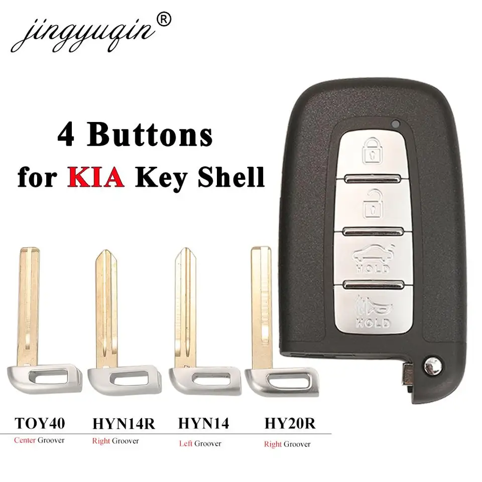 Jinyuqin auto vzdialené inteligentné kľúče puzdro FOB pre Kia Borrego Soul Sportage Sorento Mohave Shuma Rio Optima Forte Cerato purpurová