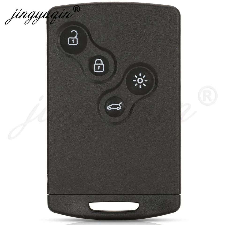 Jinyuqin Key Card Shell pre Renault Captur Clio Laguna Koleos Megane SceniC Fluence FOB Remote Smart Keyless Case +Vložka Blade