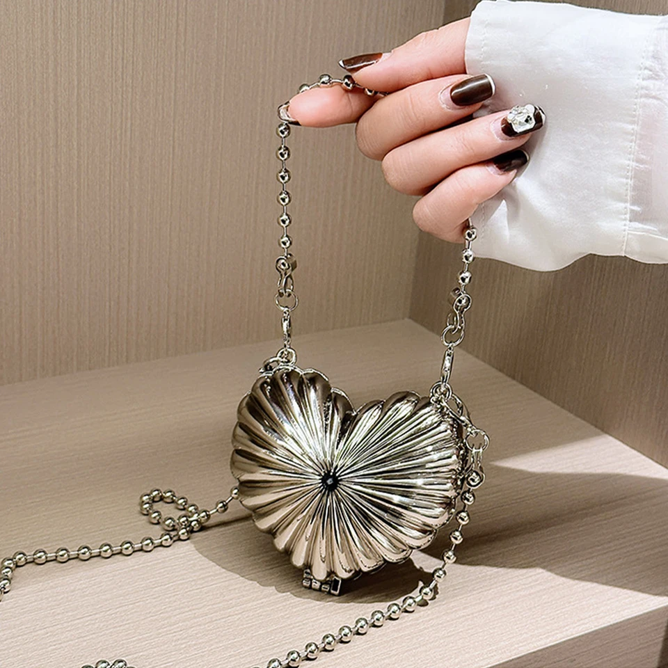 Jiomay ľahká srdcová kabelka dizajnér luxusná taška Mini Crossbody taška vynikajúca neformálna večierok večerná taška zlatá kabelka
