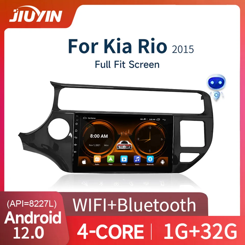 Jiuyin Android 12 pre Kia Rio K3 2015 2016 2017 CAR Radio Multimedia Player 2 DIN CarPlay Auto Stereo 4G GPS DVD HEAD Unit