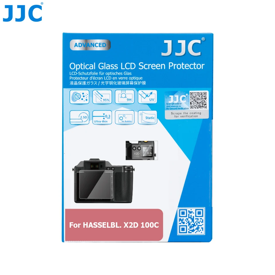 JJC Ultra-Clear Anti-Scratch Bubble bez temperamentného skleneného krytu pre Hasselblad X2D 100C