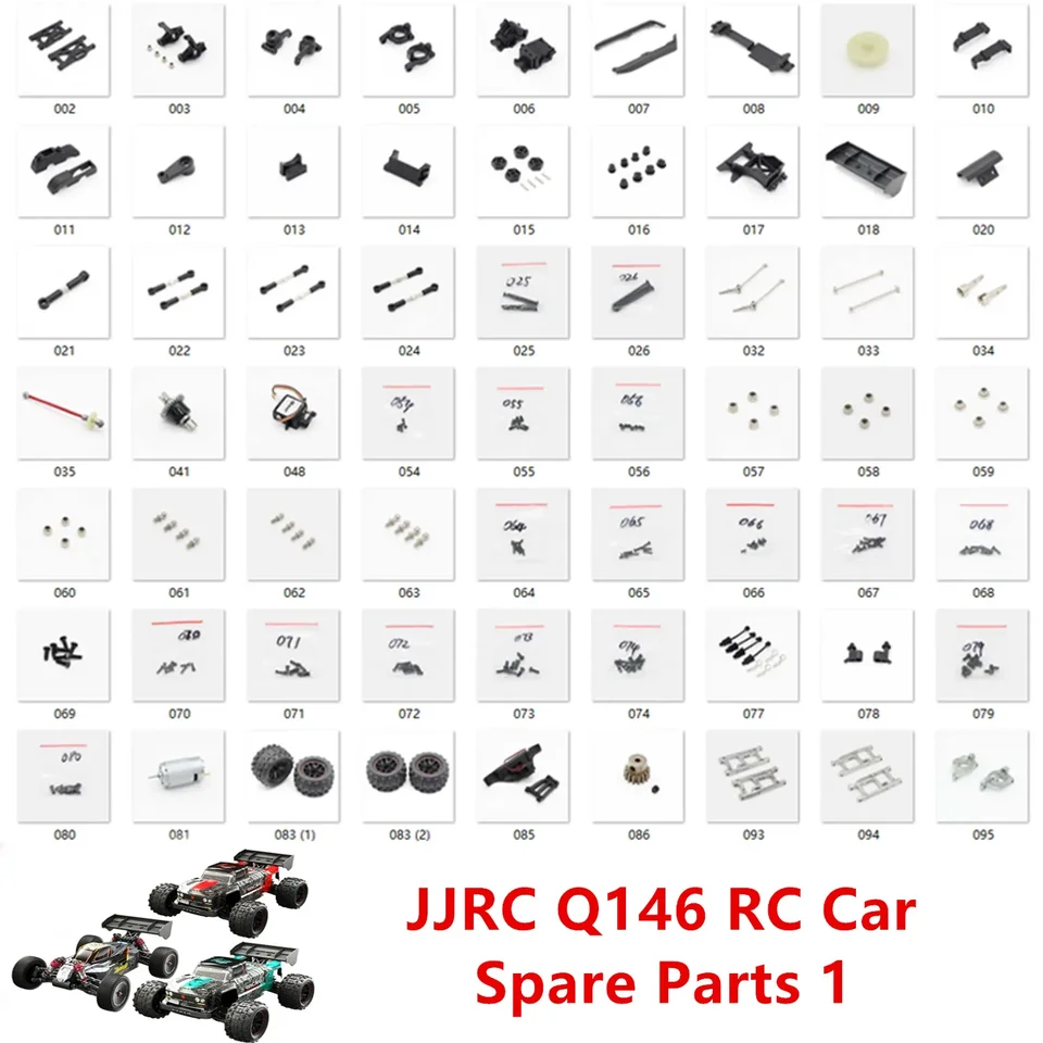 JJRC Q146 RC Náhradné diely automobilu Kúpelky Knucké ozubené krídlo kĺbové krídlo kravata CVD Pes KONE KOPE 001-036