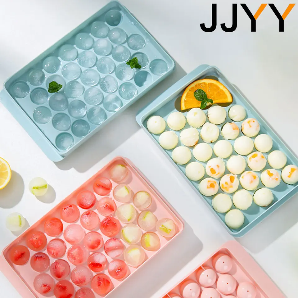 Jjyy 18/33 ľadový loptičkový hokej pp plesní mrazenú whisky loptičku Popsicle Ice Cube Tray Box Lollipop výroba darčekov kuchynské náradie Accessorie