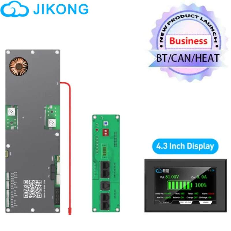 JK Inverter BMS LIFEPO4 li-ion batéria 8S 9S 10S 12S 13S 14S 16S 24V 48V 150A 200A 200A Energia domácnosti BMS aktívny vyrovnávač 1A 2A