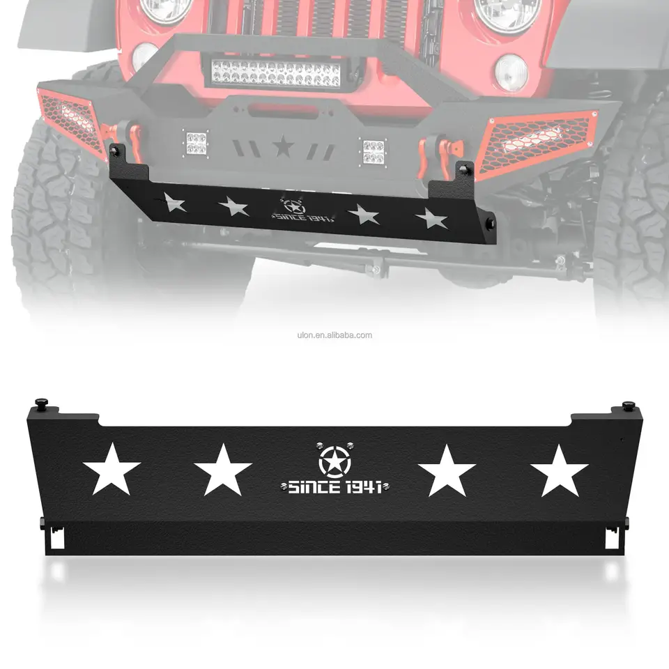JK predné šmykľavé dosky oceľový kryt nárazníka Fit Jeep Wrangler JK 2007-2018, spodná strážna doska Off-road Motor Ochrana skrutka