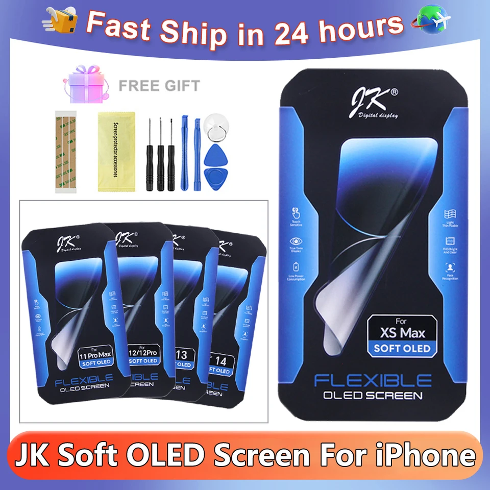 JK Soft Screen Screen LCD pre iPhone XS Max 11 Pro Max 12 13 14 Pro Max LCD displej dotykovej obrazovky