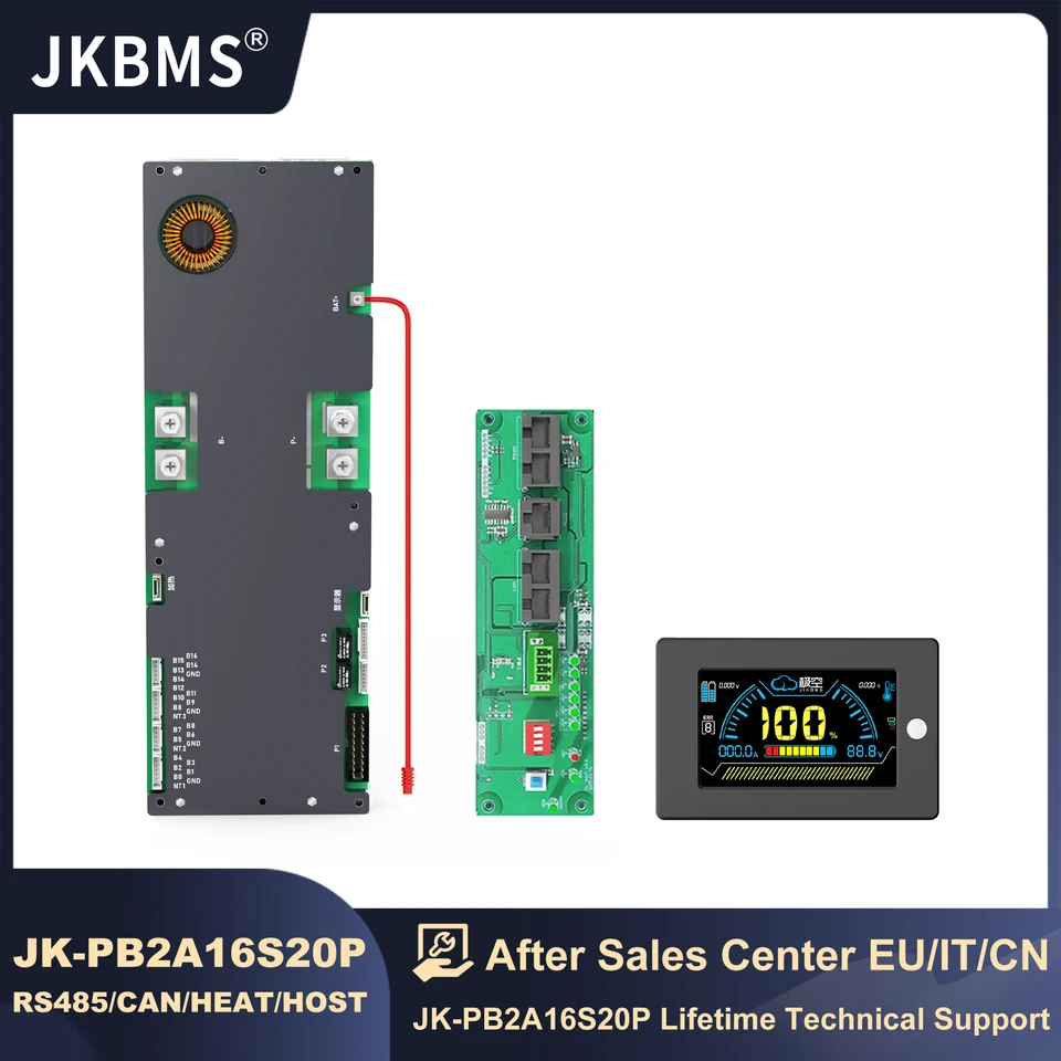 JKBMS PB2A16S20P inteligentný invertor BMS 8S-16S 24V 48V 8S16S 200A Rodina Energy Storage LifePo4/Li-Ion/LTO pre menič GRESTATT DEYE