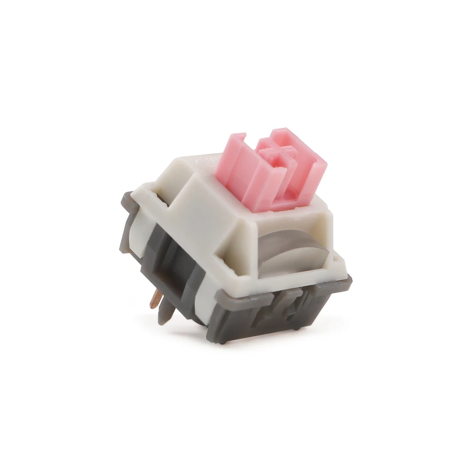 JKDK XCJZ, Pink and Grey, Motýfly tichý spínač, Inovujte päťpolňové lineárne, horúce skryté 42G mechanické klávesové výmenné spínač