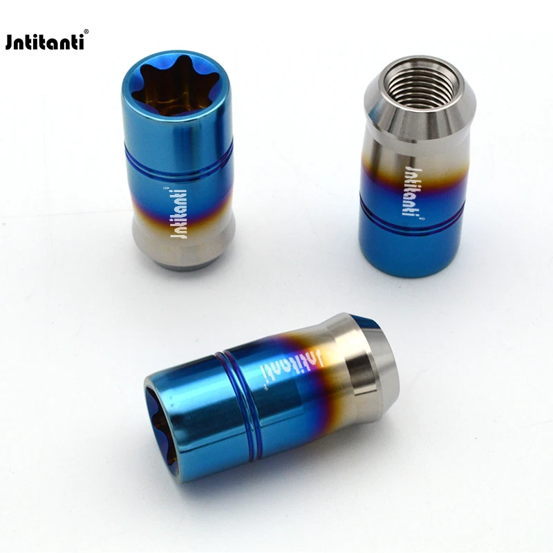 Jntitanti Factory Gr5 Titanium Wheel Lug Nut M12*1,5*45mmmm12*1,25*45mmmmm14*1,5*45mmmm14*1,25*45 mm s kľúčom Torx