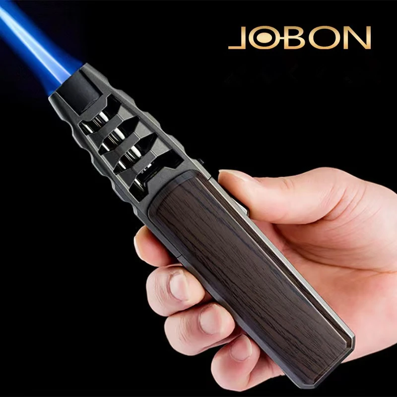 Jobon Kitchen Outdoor Barbecue Metal Windproof Cigar Cigar Big Jet Flame Zapaľovač kreatívna sila Direct Blue Flame Zapaľovač mužov darček