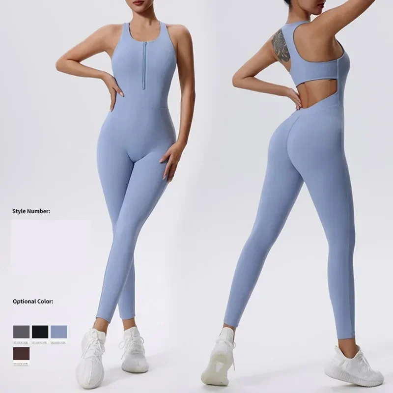 Joga sada kombinézy Ženy Full Seasons Cast Fitness Sporty Playsuit bez rukávov Slim Activewear všetko v jednej kombinéze oblečenie dámy