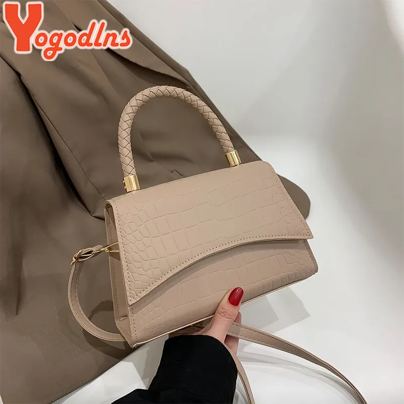 Jogodlny luxusné pu kože kožené plné farby Dámske tašky Messenger Crocodile Pattern Dám