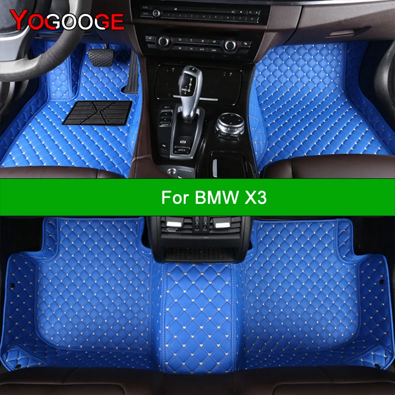 Jogooge vlastné podlahové rohože pre autá pre BMW X3 E83 F25 G01 F97 Automatické koberce nohy Coche Accessorie