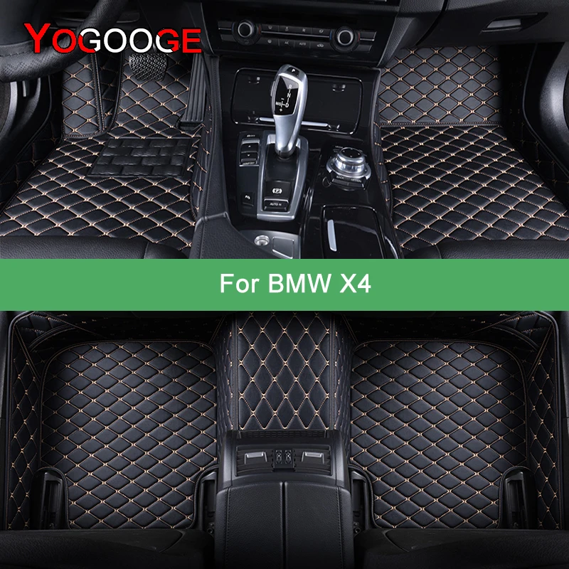 Jogooge vlastné podlahové rohože pre autá pre BMW X4 F26 G02 F98 Automatické koberce nohy Coche Accessorie