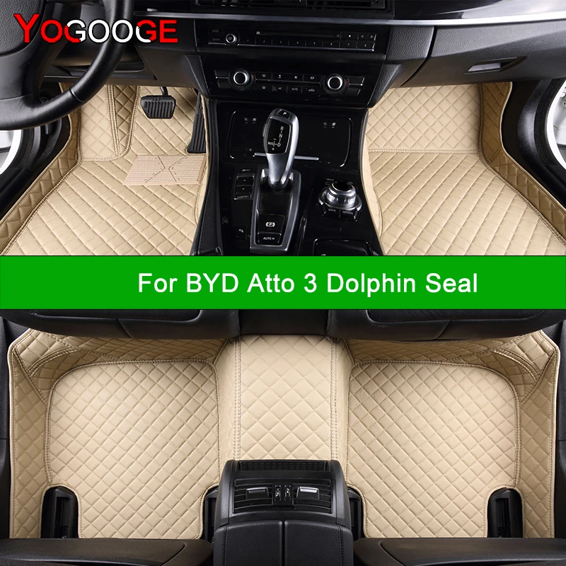 Jogooge vlastné podlahové rohože pre autá pre Byd atto 3 delfin tuleň F0 F3 F6 E6 G3 G6 S6 Song Qin Auto Carpets Foot Coche Accessorie