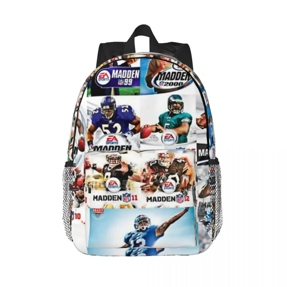 John Madden Classic Batchs Boys Girls Bookbag Casy Študenti Školské tašky Travel Rucksnack Ramer Bag Veľká kapacita
