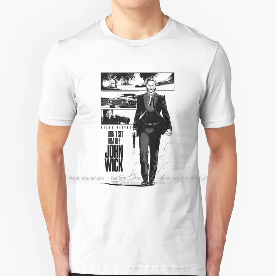 - John Wick-100% Cotton T košeľa Keanu Reeves Movie Assassin Parabellum Matrix Herec Baba Yaga Dog Hitman Neo Action Bill
