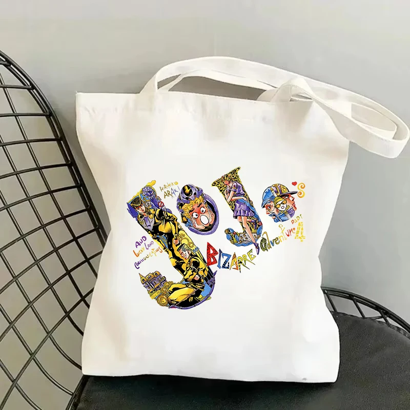 JoJo Bizarre Rameno Bag Commuter Prenosný vinobranie japonské anime streetwear harajuku plátno taška grafická móda denná kabelka