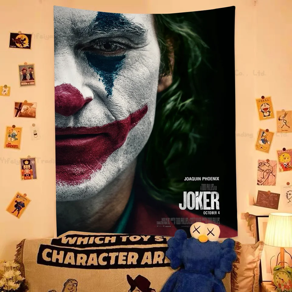 Joker Man Tapestry Art Printing Japonská stena tapisérie anime stena zavesenie domáceho dekorácie