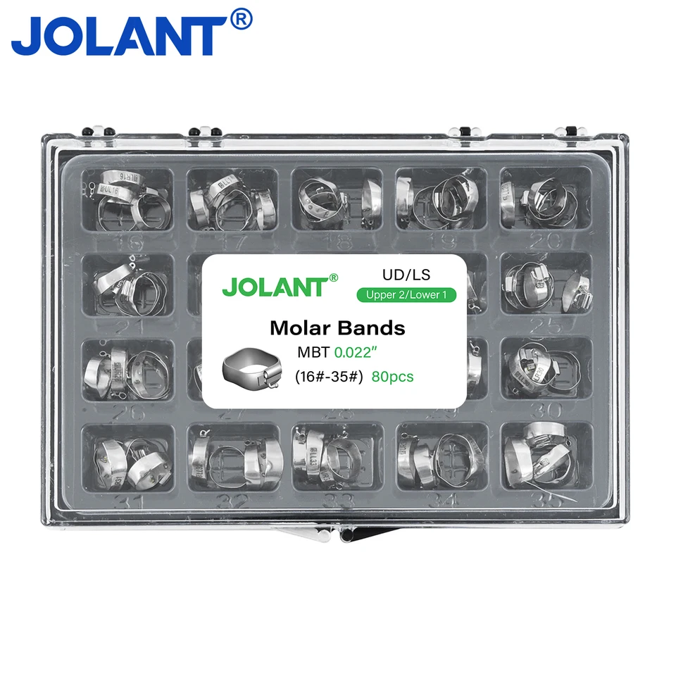 Jolant 80 ks/box zubnú ortodontickú ortodontické pásy s bukálnou trubicou prvou molárnou roth/mbt 022 