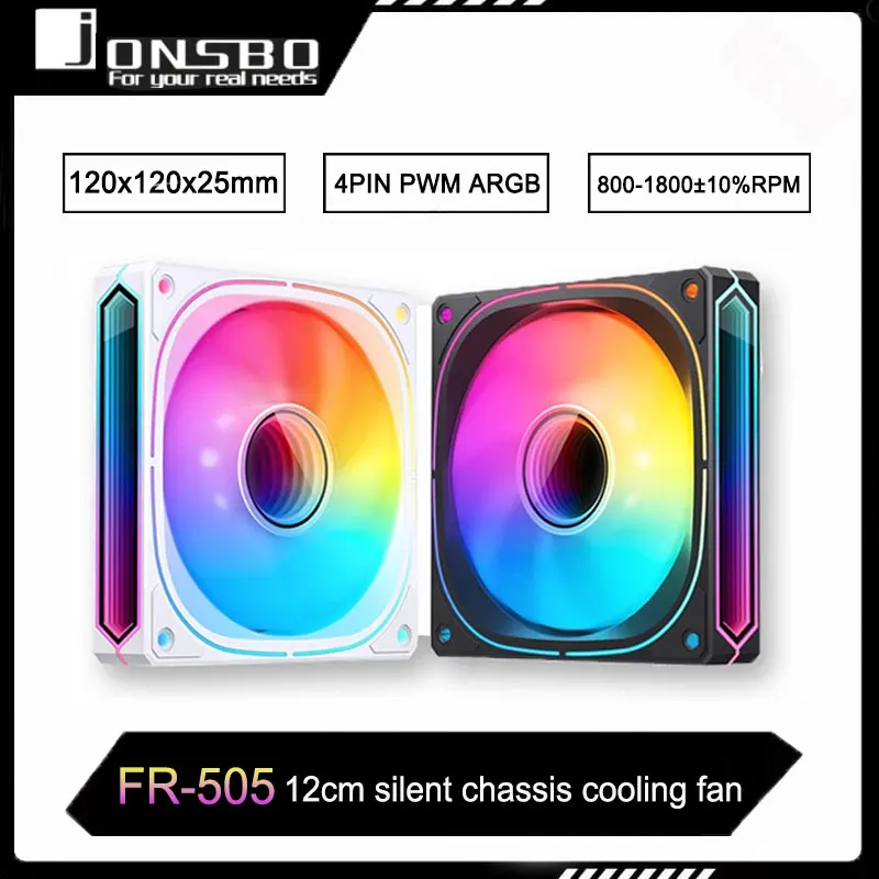 JONSBO FR505 Podvozok ventilátor čiernej/bielej 12 cm argb synchrónny stolný počítač chladenie