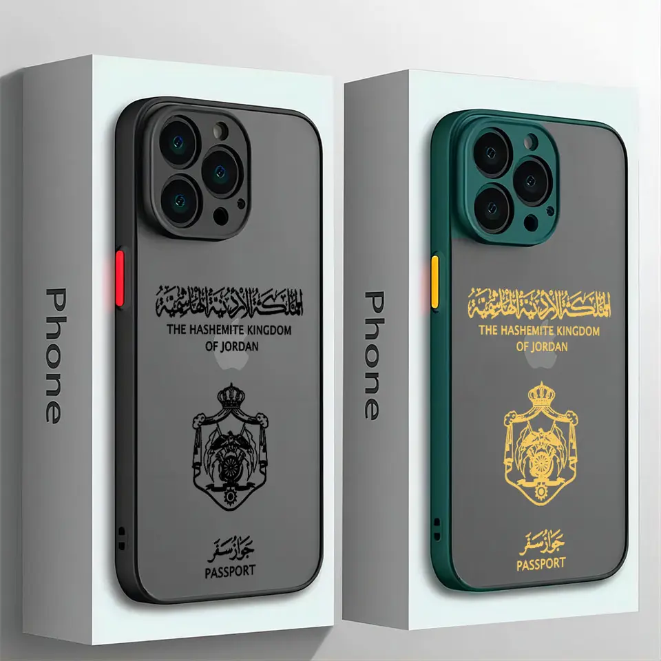 Jordan Passport Telefón pre prípad Samsung S24 S23 S22 S21 S20 S10 Fe Note0 Note10 Plus Ultra Lite 5G Matte Transparent Cover