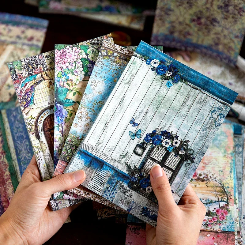 JourrnAMM 50ks/balenie obojstranné materiály Papier DIY Scrapbooking Decor Journal Journal Art Collage Photo album Vintage Craft Paper