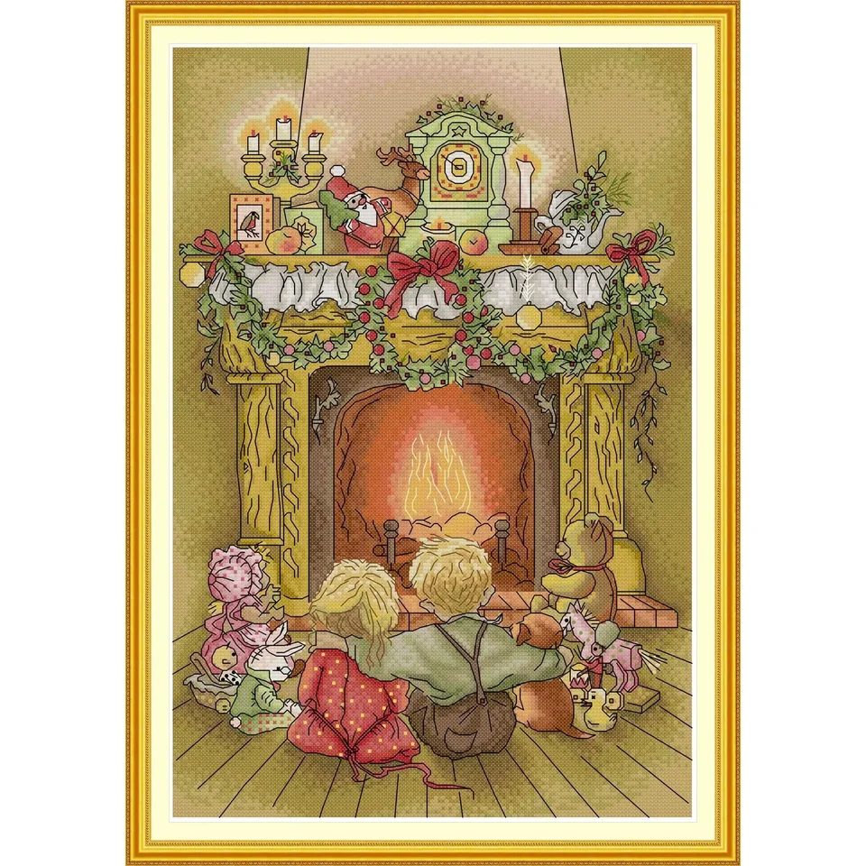 Joy Sunday News Printedd Cross Stitch Súprava, ľahký vzor s Aida a DMC vlákna s pečiatkou tkaniny vyšíva-brat a si