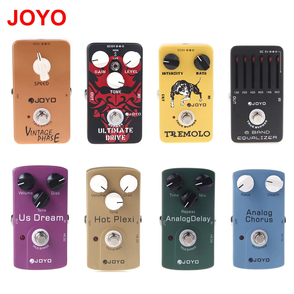 Joyo Guitar Amp Simulator Efekt pedál gitarový efekt pedál so skutočným obtokom hliníkovej zliatiny puzdra gitarov