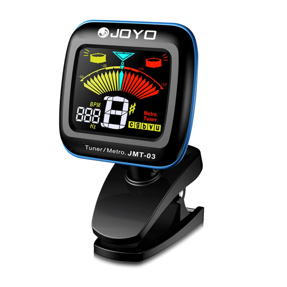 Joyo JMT-03 Prenosný gitarový tuner metronome digitálny tuner klip mikrofón pre chromatické gitarové basové ukulele husle