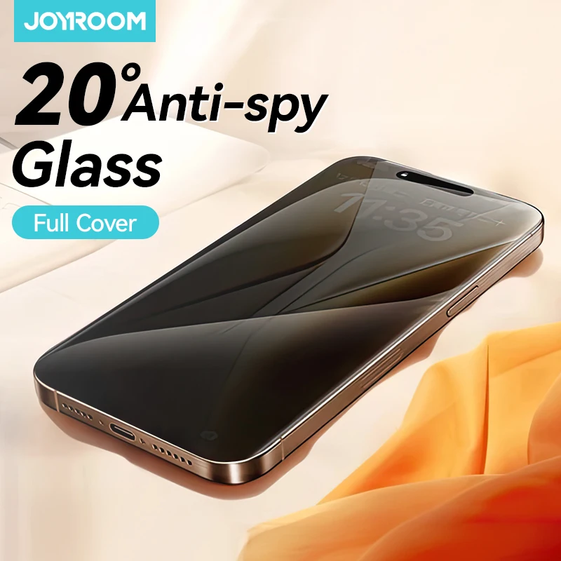 Joyroom 1/2ks 20 ° Anti-Spy Glass pre iPhone 16 15 Pro Max Glass pre iPhone 16 15 14 13 12 Pro Max