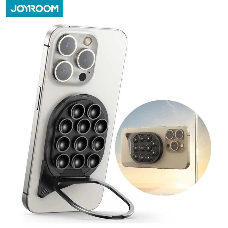Joyroom Saction Cup Phone Mount Strong Magnetic Phone Mount s držiakom s gripom Pull Ring Telefón pre iPhone/Samsung/Android Jr-ZS418