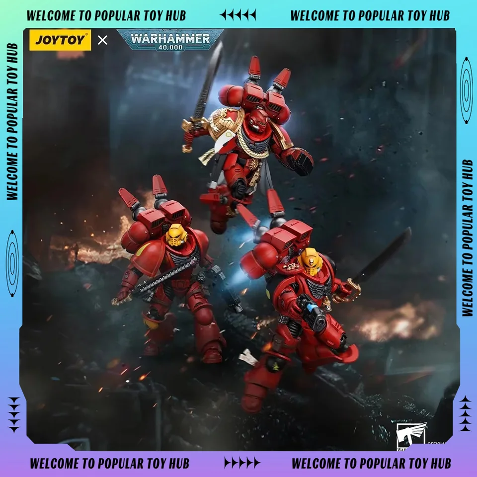 Joytoy 1/18 akcia figurín krvných anjelov Zberateľný model anime Obrázok 40k Obrázok Custom Angel Jump Pack Interncesors Anime Toy Hračka
