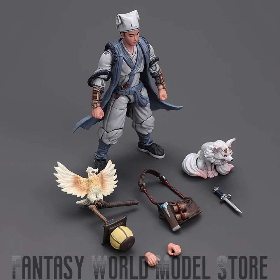 Joytoy JT7707 1/18 Scale Dark Source Jianghu Master Tomb Xu Huien 10.3cm Celý set staroveký štýl Doll Action Figure Model Darčeky